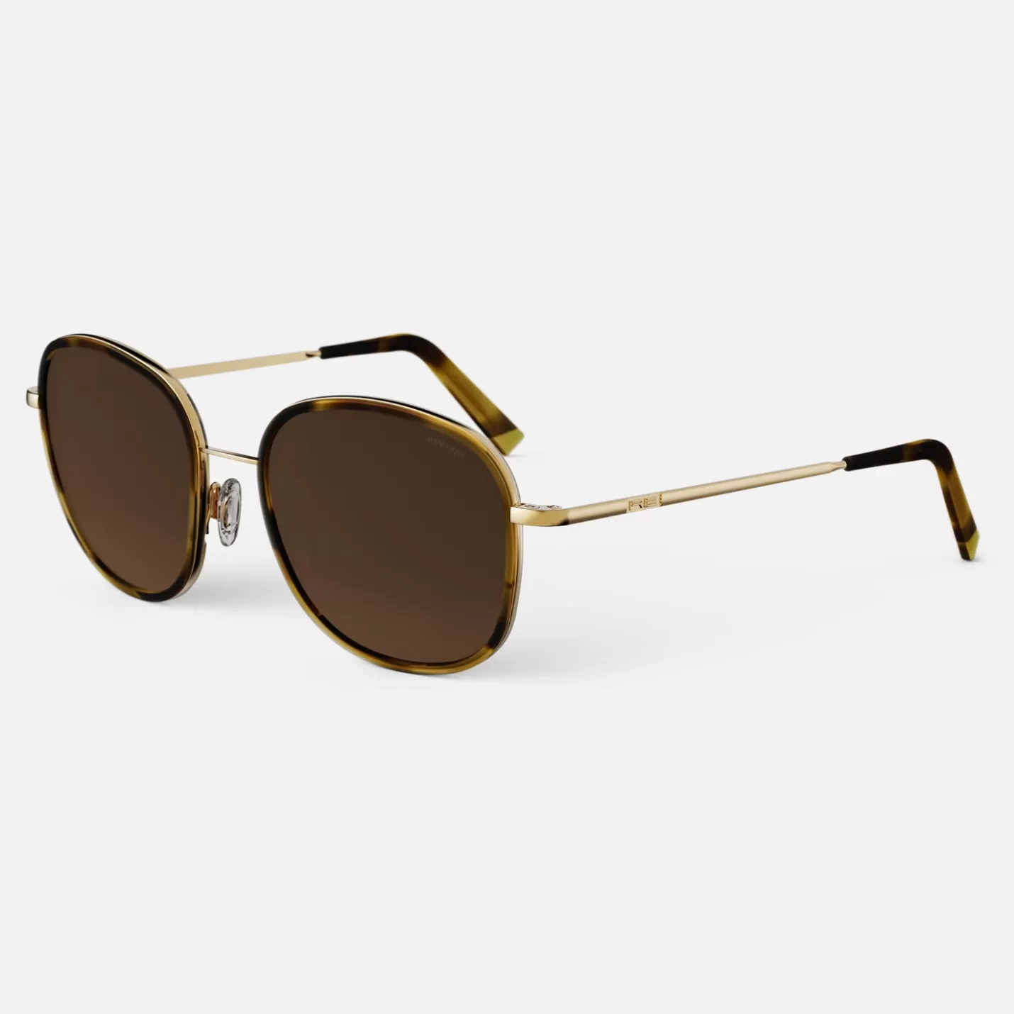 Randolph Engineering Elinor Fusion - 23k Gold & Dark Caramel Tortoise Inlay & Cape Sand | Women Women’s Sunglasses | Elinor Fusion