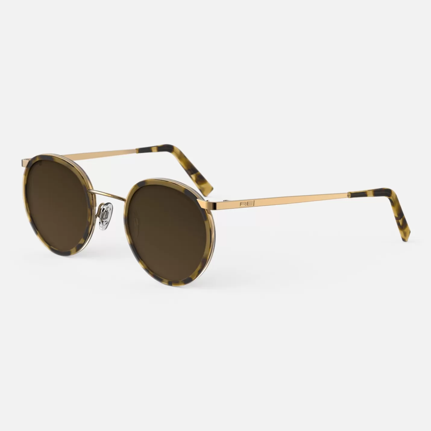 Randolph Engineering P3 Fusion - 23k Gold & Dark Caramel Tortoise Inlay & Cape Sand | Women Men’s Sunglasses | Women’s Sunglasses