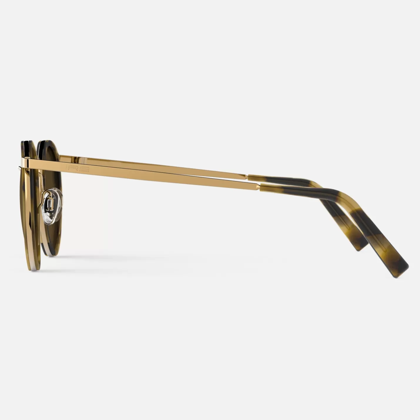 Randolph Engineering P3 Fusion - 23k Gold & Dark Caramel Tortoise Inlay & Cape Sand | Women Men’s Sunglasses | Women’s Sunglasses